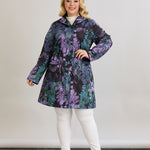 Пролетно дълго яке с хастар качулка големи размери