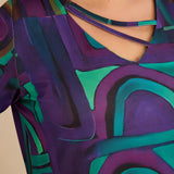 Рокля А-линия с оригинално деколте