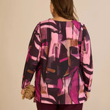 Блуза с връзки - розов