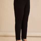 Памучен панталон с класическа кройка - черен