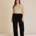 Широк панталон големи размери за есен зима