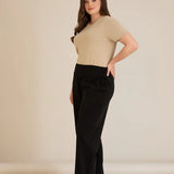 Широк панталон от релефна материя