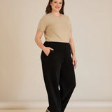 Широк панталон от релефна материя