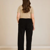 Широк панталон от релефна материя