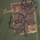 Пролетна блуза с щампа - олив