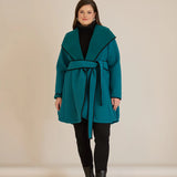 Атрактивно палто с качулка от лека материя