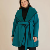 Атрактивно палто с качулка от лека материя