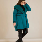 Атрактивно палто с качулка от лека материя