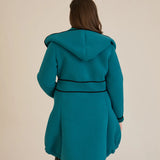 Атрактивно палто с качулка от лека материя