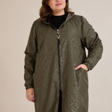 Пролетна парка с памучен и еластичен хастар - каки