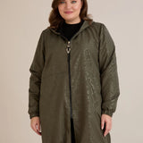 Пролетна парка с памучен и еластичен хастар - каки