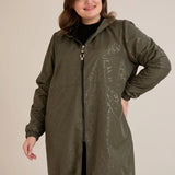 Пролетна парка с памучен и еластичен хастар - каки