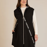 Трикотажен елек с качулка A-линия