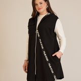 Трикотажен елек с качулка A-линия