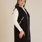 Трикотажен елек с качулка A-линия