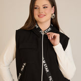 Трикотажен елек с качулка A-линия