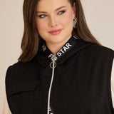 Трикотажен елек с качулка A-линия