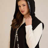 Трикотажен елек с качулка A-линия