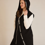 Трикотажен елек с качулка A-линия