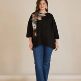 Блуза с нежна апликация Пера