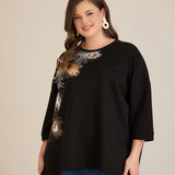 Блуза с нежна апликация Пера