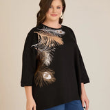 Блуза с нежна апликация Пера