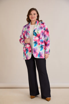 Спортно-елегантно сако с ревер и закопчаване - многоцветен