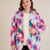 Спортно-елегантно сако с ревер и закопчаване - многоцветен