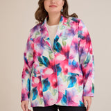 Спортно-елегантно сако с ревер и закопчаване - многоцветен