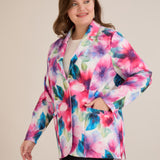 Спортно-елегантно сако с ревер и закопчаване - многоцветен