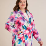 Спортно-елегантно сако с ревер и закопчаване - многоцветен