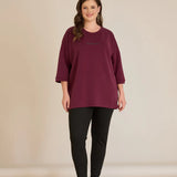 Блуза Oversize от модал с паднало рамо