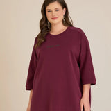 Блуза Oversize от модал с паднало рамо