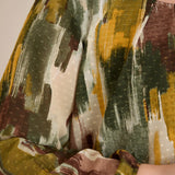 Блуза свободна кройка от шифон - мултиколор каки