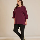 Блуза Oversize от модал с паднало рамо