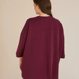 Блуза Oversize от модал с паднало рамо