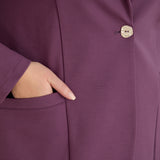 Спортно-елегантно сако с ревер и закопчаване - лила
