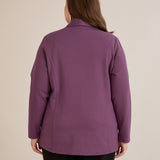 Спортно-елегантно сако с ревер и закопчаване - лила