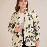 Пролетно сако в свеж десен - листа