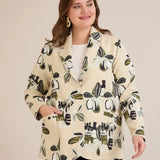 Пролетно сако в свеж десен - листа