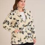 Пролетно сако в свеж десен - листа