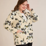 Пролетно сако в свеж десен - листа