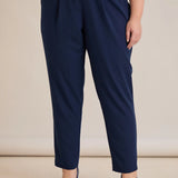 Летен еластичен панталон с памук - син