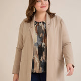 Спортно-елегантен блейзер без закопчаване - визон