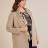 Спортно-елегантен блейзер без закопчаване - визон