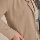 Спортно-елегантен блейзер без закопчаване - визон