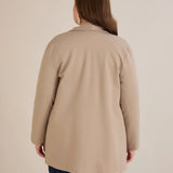 Спортно-елегантен блейзер без закопчаване - визон