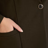 Спортно-елегантно сако с ревер и закопчаване - тъмнозелен