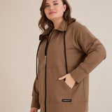 Горнище с цип и джобове - визон