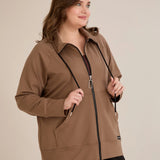 Горнище с цип и джобове - визон